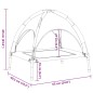 vidaXL Cama para perros con dosel antracita tela oxford y acero vidaXL Cama para perros con dosel antracita tela oxford y acero