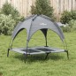 vidaXL Cama para perros con dosel antracita tela oxford y acero