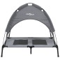 vidaXL Cama para perros con dosel antracita tela oxford y acero