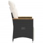 vidaXL Sillón reclinable de jardín con cojines ratán sintético negro vidaXL Sillón reclinable de jardín con cojines ratán sintético negro