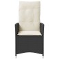 vidaXL Sillones reclinable jardín cojines 2 uds ratán sintético negro vidaXL Sillones reclinable jardín cojines 2 uds ratán sintético negro