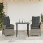 vidaXL Sillones reclinable jardín y cojines 2 uds ratán sintético gris vidaXL Sillones reclinable jardín y cojines 2 uds ratán sintético gris