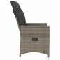 vidaXL Sillones reclinable jardín y cojines 2 uds ratán sintético gris vidaXL Sillones reclinable jardín y cojines 2 uds ratán sintético gris