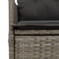 vidaXL Sillones reclinable jardín y cojines 2 uds ratán sintético gris vidaXL Sillones reclinable jardín y cojines 2 uds ratán sintético gris