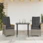 vidaXL Sillones reclinable jardín y cojines 2 uds ratán sintético gris vidaXL Sillones reclinable jardín y cojines 2 uds ratán sintético gris