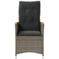 vidaXL Sillones reclinable jardín y cojines 2 uds ratán sintético gris vidaXL Sillones reclinable jardín y cojines 2 uds ratán sintético gris