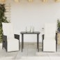 vidaXL Sillones reclinable jardín cojines 2 uds ratán sintético negro vidaXL Sillones reclinable jardín cojines 2 uds ratán sintético negro
