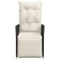 vidaXL Sillones reclinable jardín cojines 2 uds ratán sintético negro vidaXL Sillones reclinable jardín cojines 2 uds ratán sintético negro