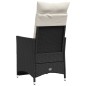 vidaXL Sillones reclinable jardín cojines 2 uds ratán sintético negro vidaXL Sillones reclinable jardín cojines 2 uds ratán sintético negro