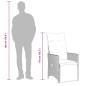 vidaXL Sillones reclinable jardín cojines 2 uds ratán sintético negro vidaXL Sillones reclinable jardín cojines 2 uds ratán sintético negro
