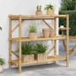 vidaXL Estante de 3 niveles bambú 100x40x90 cm