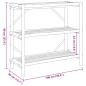vidaXL Estante de 3 niveles bambú 100x40x90 cm