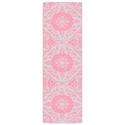 vidaXL Alfombra de exterior PP rosa 80x250 cm