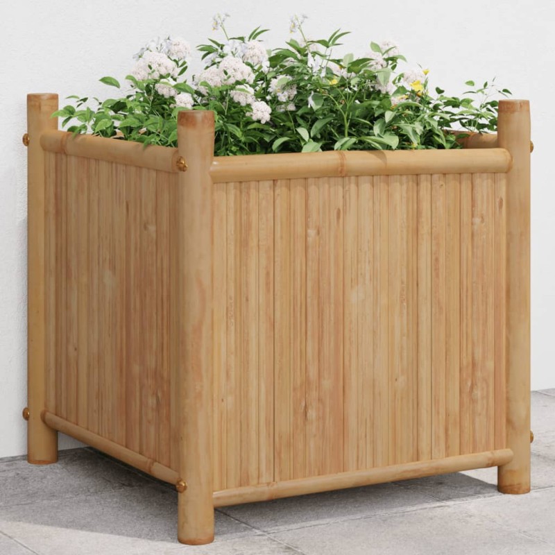 vidaXL Jardinera de bambú 40x40x40 cm vidaXL Jardinera de bambú 40x40x40 cm