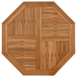 vidaXL Tablero de mesa octogonal de madera maciza de teca 90x90x2,5 cm