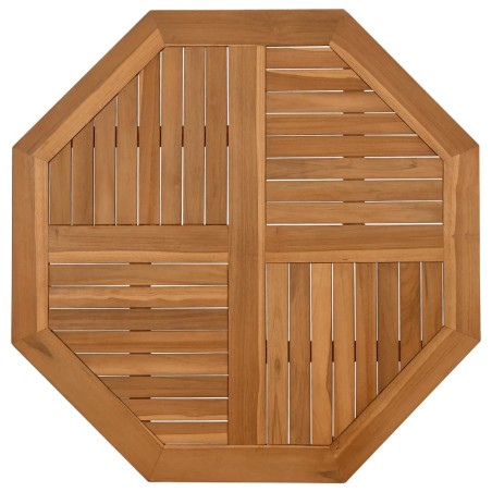 vidaXL Tablero de mesa octogonal de madera maciza de teca 90x90x2,5 cm