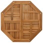 vidaXL Tablero de mesa octogonal de madera maciza de teca 90x90x2,5 cm