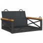 vidaXL Banco columpio de ratán sintético negro 63x62x40 cm vidaXL Banco columpio de ratán sintético negro 63x62x40 cm