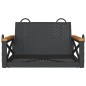 vidaXL Banco columpio de ratán sintético negro 63x62x40 cm vidaXL Banco columpio de ratán sintético negro 63x62x40 cm
