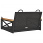 vidaXL Banco columpio de ratán sintético negro 63x62x40 cm vidaXL Banco columpio de ratán sintético negro 63x62x40 cm