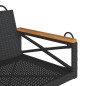 vidaXL Banco columpio de ratán sintético negro 63x62x40 cm vidaXL Banco columpio de ratán sintético negro 63x62x40 cm