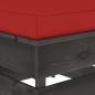vidaXL Otomana seccional con cojín madera impregnada gris vidaXL Otomana seccional con cojín madera impregnada gris