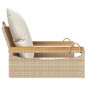 vidaXL Banco columpio con cojines ratán sintético beige 63x62x40 cm vidaXL Banco columpio con cojines ratán sintético beige 63x62x40 cm