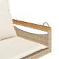 vidaXL Banco columpio con cojines ratán sintético beige 63x62x40 cm vidaXL Banco columpio con cojines ratán sintético beige 63x62x40 cm