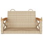vidaXL Banco columpio de ratán sintético beige 63x62x40 cm vidaXL Banco columpio de ratán sintético beige 63x62x40 cm