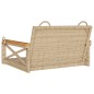 vidaXL Banco columpio de ratán sintético beige 63x62x40 cm vidaXL Banco columpio de ratán sintético beige 63x62x40 cm