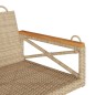 vidaXL Banco columpio de ratán sintético beige 63x62x40 cm vidaXL Banco columpio de ratán sintético beige 63x62x40 cm