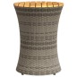 vidaXL Mesa de jardín en forma de tambor ratán sintético y madera gris vidaXL Mesa de jardín en forma de tambor ratán sintético y madera gris