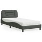 vidaXL Cama con colchón tela gris oscuro 80x200 cm vidaXL Cama con colchón tela gris oscuro 80x200 cm