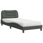 vidaXL Cama con colchón tela gris oscuro 80x200 cm vidaXL Cama con colchón tela gris oscuro 80x200 cm