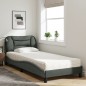 vidaXL Cama con colchón tela gris oscuro 80x200 cm vidaXL Cama con colchón tela gris oscuro 80x200 cm