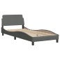vidaXL Cama con colchón tela gris oscuro 80x200 cm vidaXL Cama con colchón tela gris oscuro 80x200 cm
