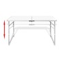 vidaXL Mesa de camping plegable ajustable con 4 taburetes 120x60 cm vidaXL Mesa de camping plegable ajustable con 4 taburetes 120x60 cm