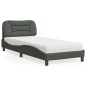 vidaXL Cama con colchón tela gris oscuro 90x190 cm vidaXL Cama con colchón tela gris oscuro 90x190 cm