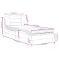 vidaXL Cama con colchón tela gris oscuro 90x190 cm vidaXL Cama con colchón tela gris oscuro 90x190 cm
