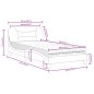 vidaXL Cama con colchón tela marrón oscuro 100x200 cm