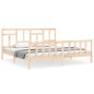 vidaXL Estructura de cama de matrimonio con cabecero madera maciza vidaXL Estructura de cama de matrimonio con cabecero madera maciza
