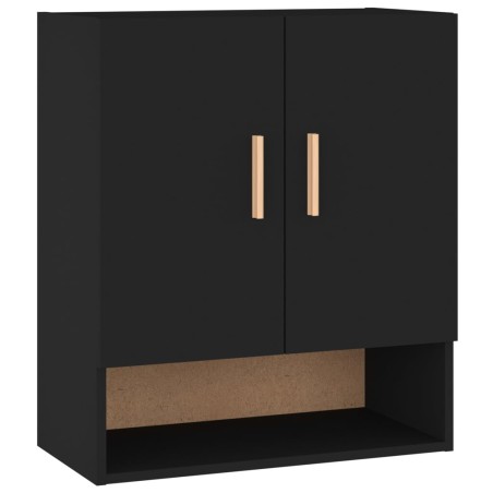 vidaXL Armario de pared madera contrachapada negro 60x31x70 cm