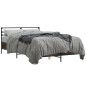 vidaXL Estructura cama madera ingeniería metal marrón roble 140x200 cm vidaXL Estructura cama madera ingeniería metal marrón roble 140x200 cm