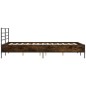 vidaXL Estructura cama madera ingeniería metal marrón roble 140x200 cm vidaXL Estructura cama madera ingeniería metal marrón roble 140x200 cm