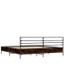vidaXL Estructura cama madera ingeniería metal marrón roble 140x200 cm vidaXL Estructura cama madera ingeniería metal marrón roble 140x200 cm