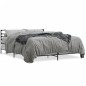 vidaXL Estructura cama madera ingeniería metal gris Sonoma 150x200 cm vidaXL Estructura cama madera ingeniería metal gris Sonoma 150x200 cm