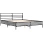 vidaXL Estructura cama madera ingeniería metal gris Sonoma 150x200 cm vidaXL Estructura cama madera ingeniería metal gris Sonoma 150x200 cm
