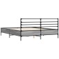 vidaXL Estructura cama madera ingeniería metal gris Sonoma 150x200 cm vidaXL Estructura cama madera ingeniería metal gris Sonoma 150x200 cm