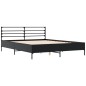 vidaXL Estructura de cama madera de ingeniería y metal negro 160x200cm vidaXL Estructura de cama madera de ingeniería y metal negro 160x200cm