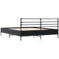 vidaXL Estructura de cama madera de ingeniería y metal negro 160x200cm vidaXL Estructura de cama madera de ingeniería y metal negro 160x200cm